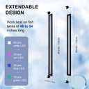 Led Aquarium Light, Full Spectrum Fish Tank Lights, 55/75 Gallon Freshwater Fishtank Hood Lighting for Grow Fish, Plants, Adjustable from 48 to 54 Inch