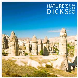 Wall Calendar 2025, 12 x 12 inch, Funny Gift, White Elephant, Gag Gift, Secret Santa (Nature's Dicks)