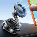 SYNCWIRE for MagSafe Car Mount [3-Axis Adjustable], Vacuum Magnetic Phone Holder with Replaceable Suction Cup Dashboard/Windshield, 360 Rotation & Foldable, for iPhone 17-12 Pro Max Plus