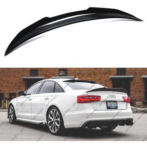Rear Spoiler Compatible with 2012-2018 Audi A6 S6 C7, PSM Style PSM Style Duckbill Fits for 12-18 4-Door Sedan, Trunk Exterior High Kick Tail Deck Lid Wing Lip (Glossy Black)