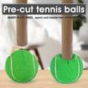 2 x LITIAN 4 Pack Pre-Cut Tennis Balls for Walkers  Heavy Duty Glide Balls with Felt Pads for Walkers & Furniture Legs, Floor Protection, Tennis-Themed Party Decor (Green)