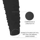 QEES Black Football Scrunch Leg Sleeves for Men Women, Calf Leg Compression Sleeve for Kids/Adults Boys Youth Athletes Running. Elastic Soccer Basketball Leg Sleeves. Football Accessories.