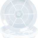 Afrine 6 pack plant Saucer Drip tray 16 inch , Potting Trays for plants, Heavy strudy plastic planet flower pot saucers for indoor outdoor garden,plant water drip Trays for pots  (16",clear )