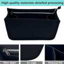 Rubber Beach Bag Organizer Liner for Small Bogg Bag/Simply Southern, Felt Insert Divider with Zippered Storage for Bogg Bag Accessories (Small Black)