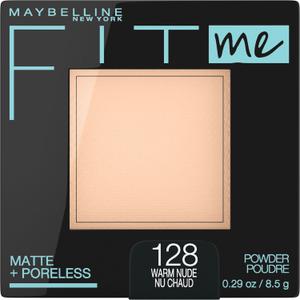 Maybelline Fit Me Matte + Poreless Pressed Face Powder Makeup & Setting Powder, Warm Nude, 1 Count 128 shade