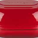 VORRINGARD Enameled Cast Iron Sourdough Bread Oven, Dutch Oven, Loaf Cast Iron Bread Pan for Homemade Bread Baking, Meatloaf Pan with Lid, 5QT, Red