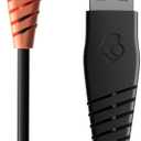 Skullcandy Line USB Charger Cable, 15W USB A to USB C with Fast Charging for Samsung/Android Phones, Speakers, Headphones and Bluetooth Devices, 4ft - Black/Orange