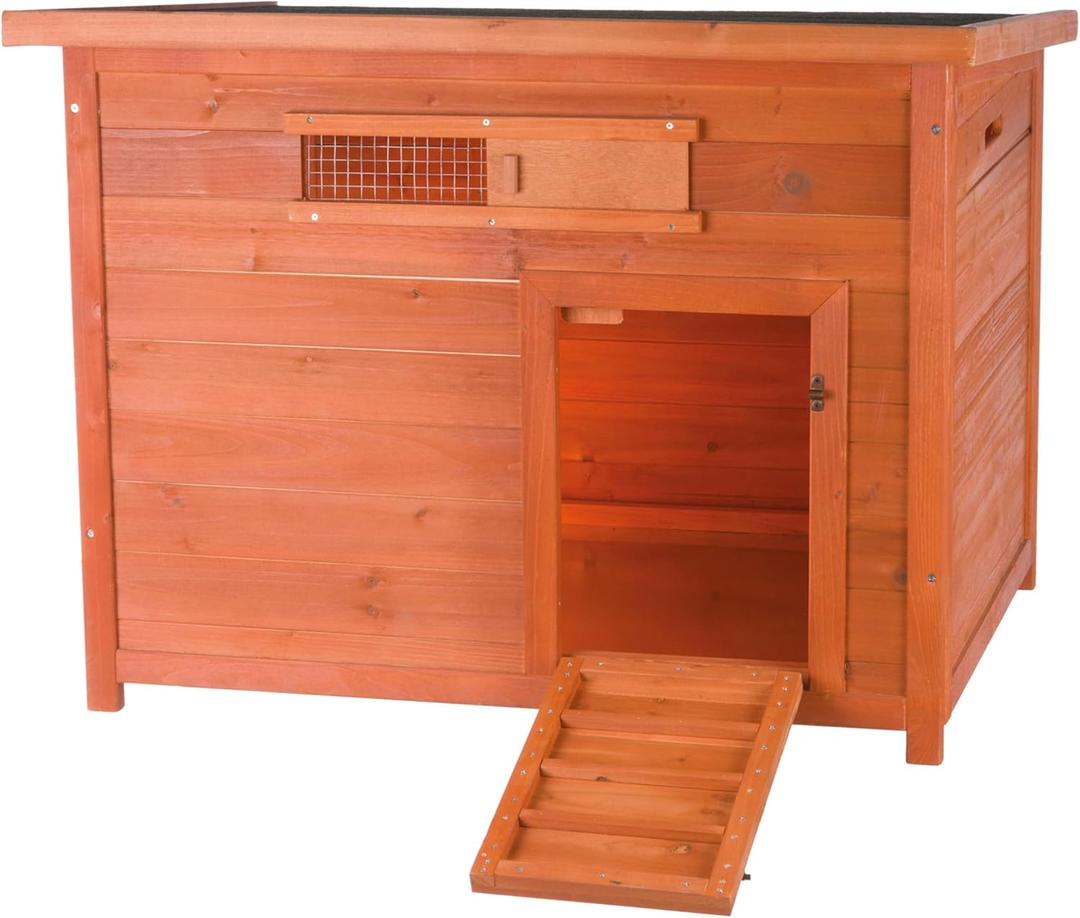 Trixie Natura Duck Coop  Wooden Duck House for Free Roaming Ducks  Chicken Crate Suitable for Quails and Other Poultry  in Brown