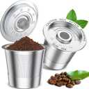 2 Pack K Cup Reusable Coffee Pods for Keurig: Stainless Steel Refillable K Cup - Reusable Coffee Filter for Keurig 1.0 Coffee Maker, Permanent, Eco-Friendly, BPA-Free