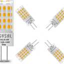 GY6.35 LED Bulb Dimmable, T4 JC Type GY6.35/G6.35 Bi-pin Base,AC 120V Natural White 4000K,6W Equivalent to 50-65W G6.35/GY6.35 Halogen/Xenon/Incandescent Replacement Bulb,4 Pack