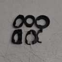 6Pcs/Set Headset Stem Spacer Set Black Bike Handlebar Stem Spacers Threadless for BMX Mountain Road Bikes Cycling