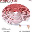 32.8ft x 1.25 Inch Flexible Peel and Stick Molding Trim for Wall, Baseboard, Backsplash, Tile Edge, Chair Rail, Mirror-self Adhesive Moulding Trim for Bathroom Wall Door Floor Window, White