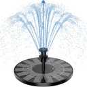 AISITIN 3.5W Solar Bird Bath Fountain Pump, Solar Fountain Pump for Bird Bath with 6 Nozzles, Solar Powered Water Fountain Pump for Garden, Ponds, Pool, Fish Tank, Aquarium and Outdoor, Black