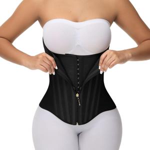 SHAPSHE Waist Trainer for Women Tummy Control Corset Sport Workout Body Shaper Postpartum Belly Band Gym (Black, XXL)