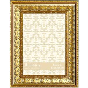 VIOLABBEY 5x7 Picture Frame Gold, Vintage Photo Frame for Wall or Tabletop Display, Classic Design for Office Home Decor, Fits 5x7 Pictures