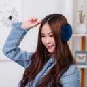 5 x HIG Ear Warmer Unisex Classic Fleece Earmuffs Winter Accessory Outdoor Earmuffs (Blue)