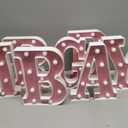 Set of 8 Pink Baby Shower Decoration for Girl Baby LED Letters Party Supplies Light up Letter Battery Operated Letter for Table Centerpieces Wedding Valentines Day Decoration(8.7 Inch)