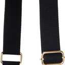Allzedream Purse Straps Replacement Crossbody Bags Handbag Wide Canvas Leather Adjustable (Black, Gold Hardware)