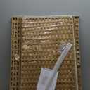 Cat Litter Box Enclosure with Soft Litter Mat; Hidden Cat Washroom Furniture with Door; Handwoven Rattan Kitten House with Large Space; Pet Crate for Living Room, Bedroom, Balcony (Natural) (30.3'' L x 18.2'' W x 24.2'' H)