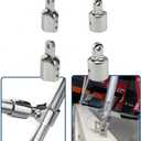 2Pcs Boat Bimini Top Fitting Deck Hinge Slide Cap Pipe Eye End Cap External Eye End Canopy Tube Boat Accessories (7/8" 22mm)