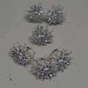 ZeeDix Christmas Flower Napkin Rings Set of 6, Silver Lotus Elegant Rhinestone Napkin Ring Serviette Buckles Holder for Wedding Birthday Christmas Holiday Party Home Kitchen Dinner Table Decoration