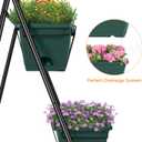 Vertical Raised Garden Bed 3 Tier Garden Planter Standing Planter Box Herb Garden Planter Outdoor and Indoor for Vegetables Flowers Green