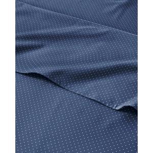 Navy Blue Polka Dots Bed Sheet Set  1 Flat & 1 Fitted Sheet & 2 Pillowcases w/ Deep Pockets  Polka Dot Bedding - Ultra-Soft, Wrinkle & Fade Resistant - Comfy, Breathable and Cooling - Full Size Set