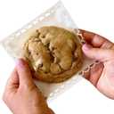 Premium Cellophane Bakery Bags - Crystal Clear Self-Sealing Bags for Gifting, Baking, and Parties - 100ct | 5x5 inches (White Doily)