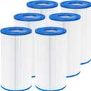 Type A or C Filter Cartridge for Intex 59900E and 29000E Filter Pump, Washable Filters for Pool Fits 500, 530, 800, 1000 & 1500 GalHr Filters 6 Pack