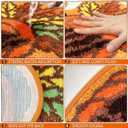 pinata Thanksgiving Bathroom Rug, Turkey Thanksgiving Bathroom Decor Indoor, Farmhouse Turkey Rugs, Holiday Cute Bath Mat Non-Slip 16x24 Inches