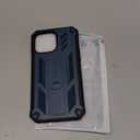 FNTCASE for iPhone 13 Pro Max Case: [Builtin Screen Protector & Kickstand] [Military Grade Drop Protection] Heavy Duty Full Protective Matte Textured Shockproof TPU Rugged Phone, Cover Blue