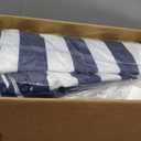 Outdoor Chaise Lounge Cushions, 80x26x3 in, Blue White Stripes