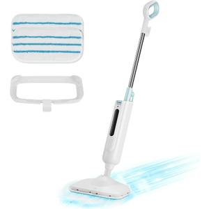 Sweetcrispy Steam Mop for Floor Cleaning,Lightweight Floor Steamer Cleaner for Hardwood/Tile/Laminate Floors Carpet, 2 Washable Pad, Light Green