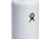 Hydro Flask Water Bottle - Insulated Stainless Steel - Wide Mouth Chug Lid, Non Spill, Leakproof in 40 Oz White