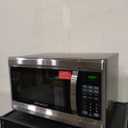 Emerson MW1338SB Countertop Microwave Oven, 6 Pre-Programmed Settings, Removable Glass Turntable, Child Safety Lock, 1.3 Cu ft, 1000W, Stainless Steel