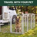 Metal Freestanding Dog Gate,Outdoor Indoor Dog Fence
80”Extra Wide Foldable Puppy Gate for Stair,Yard,Hallways,with Cat Door,4 Panels,White