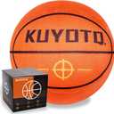 KUYOTQ Silent Basketball Size 5 Soft Cloth Cover and Size 7 1.3lbs/500g Official Weight for True Game Feel High Density Indoor Practice No Shedding Quiet Use in Apartments Home Gyms Ready to Play