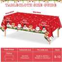 Tiamon 60 x 104 Inch Christmas Tablecloth for Rectangle Table, Fabric Washable Water Proof Table Cover Snowman Red Santa Claus Cover Decorations for Xmas Winter Holiday Dinner Party Supplies (59.8" x 83.9" (Rectangular))