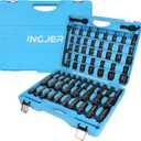 1/2" Impact Socket Set ,70PCS SAE/Metric, 1-1/4"/10-24mm, CR-MO Alloy Steel
