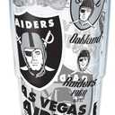 Tervis Made in USA Double Walled NFL Las Vegas Raiders All Over Insulated Tumbler Cup Keeps Drinks Cold & Hot, 24oz, Classic