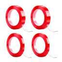 5mm/10mm x 20M Double Sided Phone Repair Adhesive Tape for Mobile Phone, Notebook Computer, Electronic LCD Touch Screen Repair (Pack of 4)