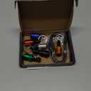 Push to Unlock,Katerk 6pcs 1/4 inch Hex Shank Aluminum Alloy Screwdriver Bit Holder Light-Weight Quick-Change Extension Bar Keychain Drill Screw Adapter Portable,Black Carabiner,Tool Gifts for Men