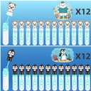 Arctic Polar Animals Party Favors Bubble Wands for Kids Captain Bear and Doctor Penguin Birthday Party Goody Bag Stuffers Winter Animals Themed Presents Giveaways 24PCS