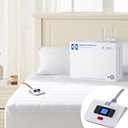 Sealy Electric Mattress Pad Twin Size, 10 Heating Settings Heated Mattress Pad, Bed Warmer with Single Controller & Auto Off 1-12 Hours, Fit Up to 15 Inch, Machine Washable, 39"x75"