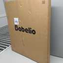 BABELIO 29-48" Extra Wide Baby Gate with Cat Door, Auto Close Metal Pet Door for Stairs, Doorways, House, Pressure/Hardware Mounted, Easy Walk Thru, Black