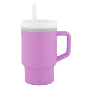 Infantino My 1st Tumbler, Silicone Sippy Cup with Straw & Handle, Spill-Resistant Baby Cup for On-the-Go, BPA-Free Transition Bottle, Lilac (9 Ounces)