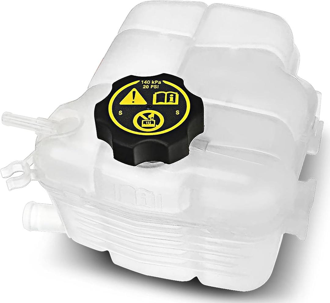 YHTAUTO Engine Coolant Recovery Overflow Reservoir Expansion Tank W/ Pressurized Cap For 10-16 Chevrolet Cruze, 12-14 Orlando & 16-18 Buick Cascada, 12-17 Verano, Replace for# 13505353, 13393368