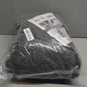 ITSOFT 3pc Non-Slip Shaggy Chenille Bathroom Mat Set, Includes 24 x 21 Inches U-Shaped Contour Toilet Rug, 34 x 21 Inches Bathmat and 1 Toilet Lid Cover, Charcoal Gray