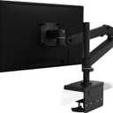 Ergotron  Upgraded LX Pro Premium Monitor Arm, Single Monitor Desk Mount  fits Flat Curved Ultrawide Computer Monitors up to 34 Inches, 4 to 22 lbs, VESA 75x75mm or 100x100mm  Tall Pole, Black