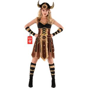 Morph Viking Costume Women, Viking Warrior Costume Women, Womens Halloween Costumes (X-Large)